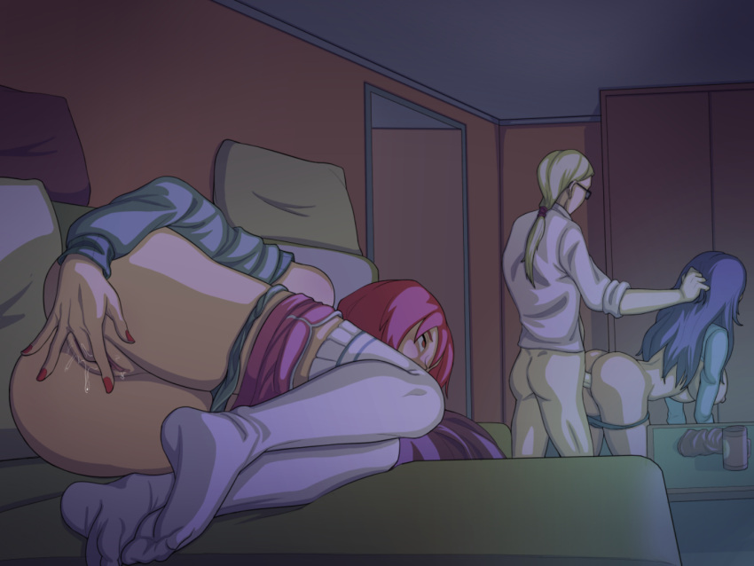 2girls ass big_breasts blue_hair breasts brown_eyes cartoon_milf doggy_position female from_behind from_behind_position human lazy_tarts long_hair lord_cedric male/female mature mature_female milf monster monster_boy patreon patreon_paid patreon_reward red_hair sex short_hair somka108 susan_vandom tagme teenager w.i.t.c.h. w.i.t.c.h._hunter will_vandom