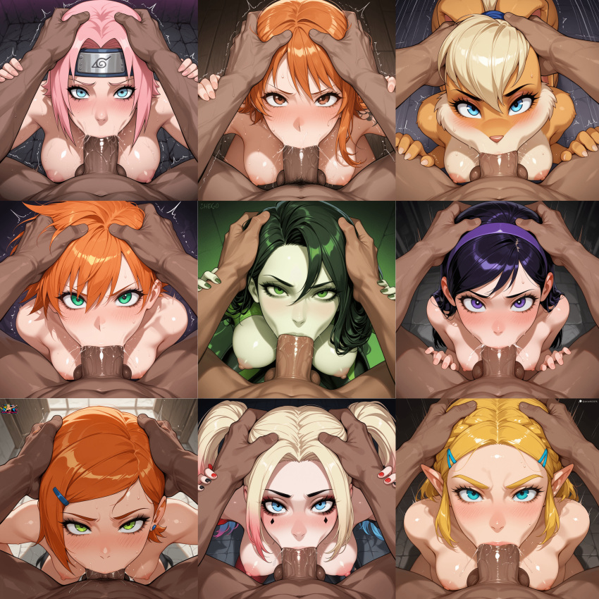 1girl 9girls ai_assisted ai_generated ben_10 black_hair blonde_hair blue_eyes brown_eyes cartoon_network choking choking_on_cock collage comission coughing dark-skinned_male dc_comics dcau dcu deepthroat deepthroat disney doctor_payne eyelashes eyes eyeshadow free_use furry furry_female ginger ginger_hair green_eyes green_skin gwen_tennyson gwen_tennyson_(classic) hairband harley_quinn harley_quinn_(arkham_knight) harley_quinn_(series) held_down holding holding_down holding_head intense_sex interracial kasumi_(pokemon) kim_possible lola_bunny looking_at_viewer looking_up makeup male mascara multicolored_hair nami_(one_piece) naruto naruto_(series) naruto_shippuden nintendo nude one_piece oral oral_insertion oral_penetration oral_rape oral_sex orange_hair patreon patreon_logo patreon_username pink_hair pokemon pokemon_trainer pov princess princess_zelda rape_face raped raped_female raped_girl red_hair redhead_female request sakura_haruno sakura_haruno shego sloppy sloppy_blowjob space_jam spit teen teen teenage_girl the_incredibles the_incredibles_2 violet_parr zelda_(breath_of_the_wild)