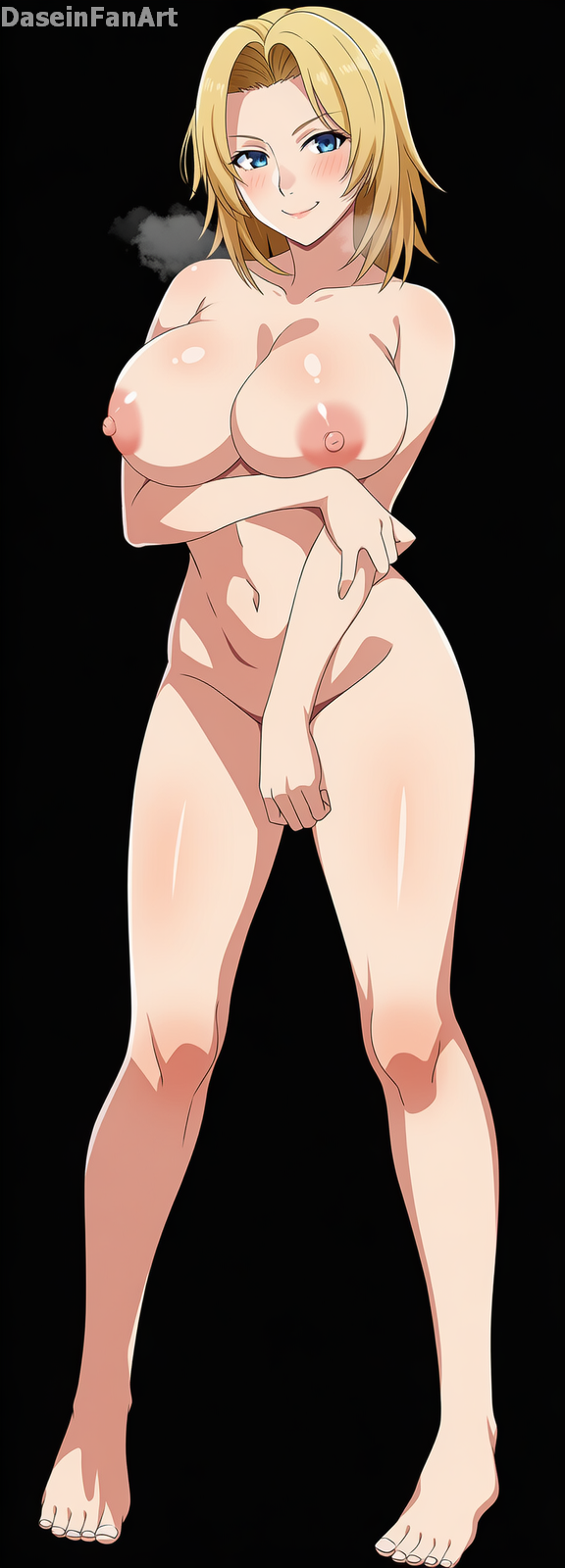 1girl alluring bare_legs barefoot big_breasts blonde_hair blue_eyes dasein dead dead_or_alive dead_or_alive_3 dead_or_alive_4 dead_or_alive_5 dead_or_alive_6 dead_or_alive_xtreme_venus_vacation pin_up pussy tecmo tina_armstrong