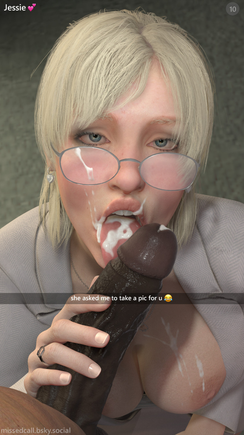 1boy 1girl 1girls 3d after_fellatio after_oral big_breasts big_penis blonde_female blonde_hair blue_eyes brad_garrison breasts bull_pov cheating cheating_wife circumcised clothed_female_nude_male cuck cucked_via_screen cuckold cum cum_in_mouth cum_on_breasts cum_on_tongue dark-skinned_male dark_skin dead_rising dead_rising_(series) dialogue duo earrings english english_dialogue english_text exposed_breasts fellatio fellatio glasses huge_breasts huge_cock interracial jessica_mccarney jewelry licking licking_penis light-skinned_female light_skin looking_at_viewer male male/female male_pov missed_call necklace netorare oral oral_sex pale-skinned_female pale_skin partial_male penis penis pov queen_of_spades ring snapchat straight teasing teasing_cuck teasing_cuck_with_phone teasing_cuck_with_snap text