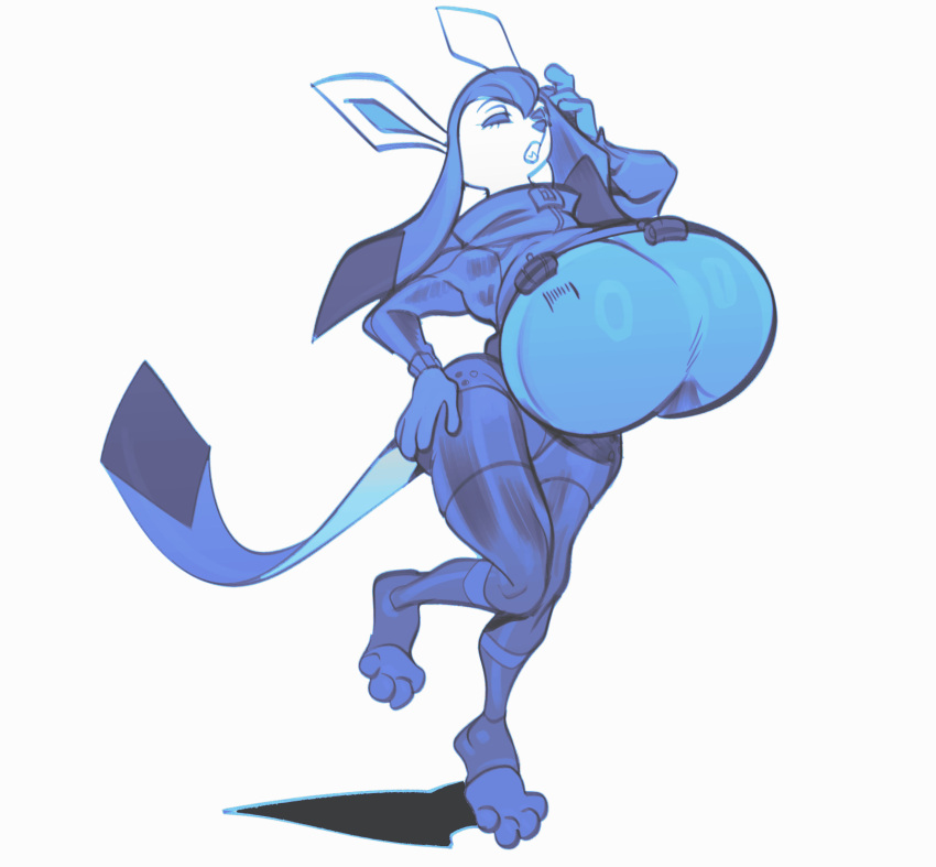 1girl 1girl anthro ass big_ass blue_body blue_eyes blue_fur blue_hair blue_skin breasts curvy_figure fire fur hair high_res submarine_screw tail thick_thighs wide_hipped_anthro wide_hipped_female wide_hips