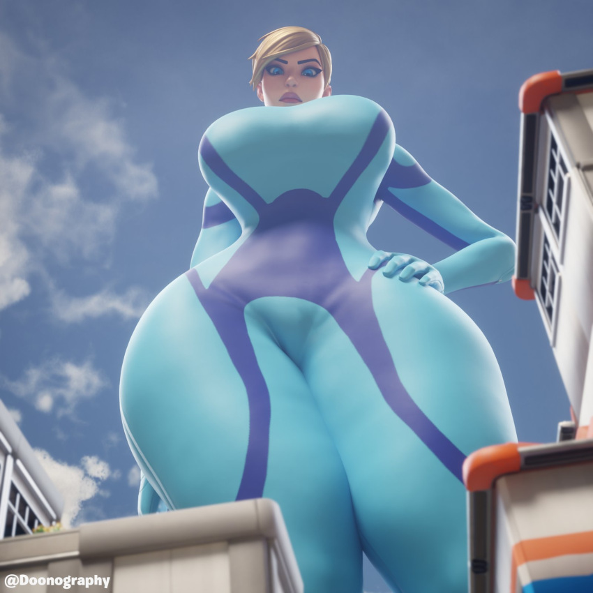 1girl 1girls 3d 3d_(artwork) 3d_art 3d_artwork 3d_model art big_breasts big_breasts blonde blonde-haired_female blonde_hair blue_eyes breasts city clothed clothed_female commission digital_art digital_artwork_(media) digital_media digital_media_(artwork) doonography female_focus female_only giant_female giantess light-skinned_female light_skin looking_at_viewer looking_down looking_down_at_viewer looming looming_over metroid nintendo samus_aran skin_tight skin_tight_suit standing tagme thick_thighs thighs tight_clothing ych