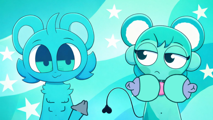 bear bear_ears blue_eyes blue_fur breasts cyan_eyes cyan_fur edit edited edited_ai incredibox incredibox_mod itch.io moch_(sprunki) mochimochz munchykirby1 original_characters penis sky_(sprunki) sprunki sprunki_oc strong_male tagme what wtf